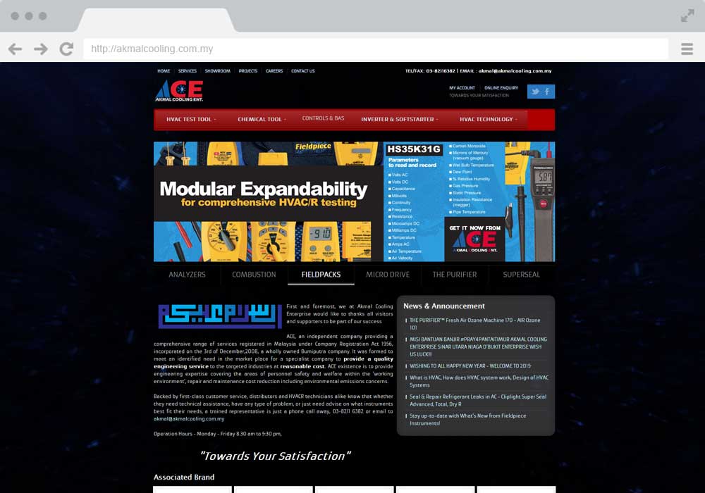 Akmal Cooling website project by EZU