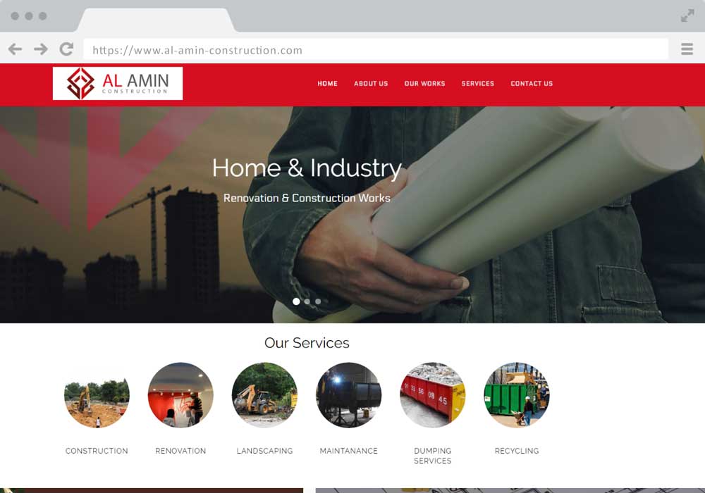 Al Amin Construction website project by EZU