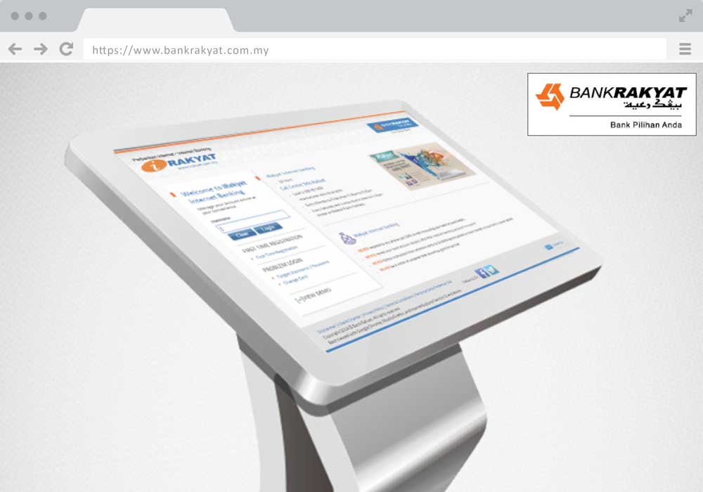 Bank Rakyat website project by EZU