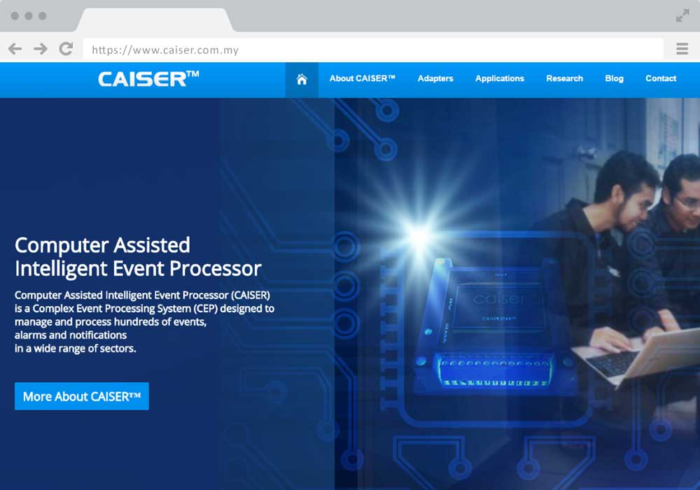 CAISER website project by EZU