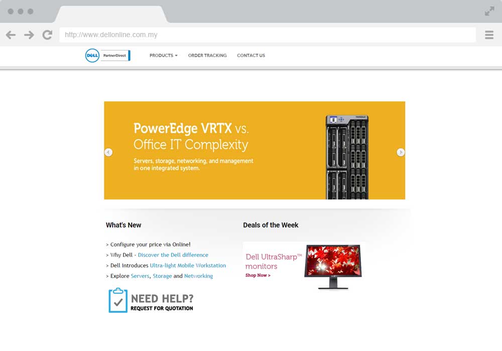 Dell Online website project by EZU