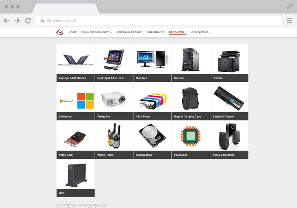 Ezytronic website project by EZU
