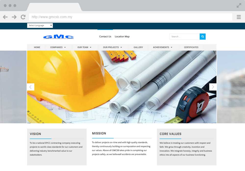 GMCSB website project by EZU