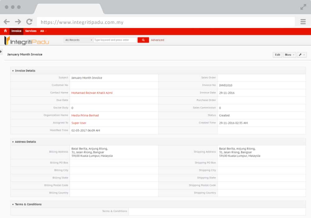 Integriti Padu website project by EZU