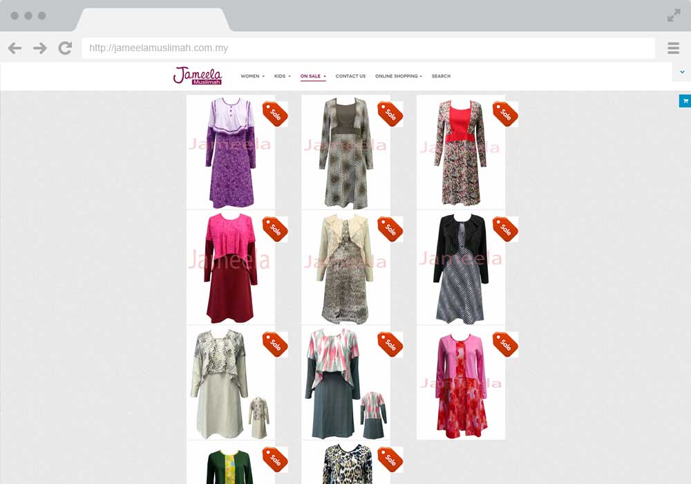 Jameela Muslimah website project by EZU