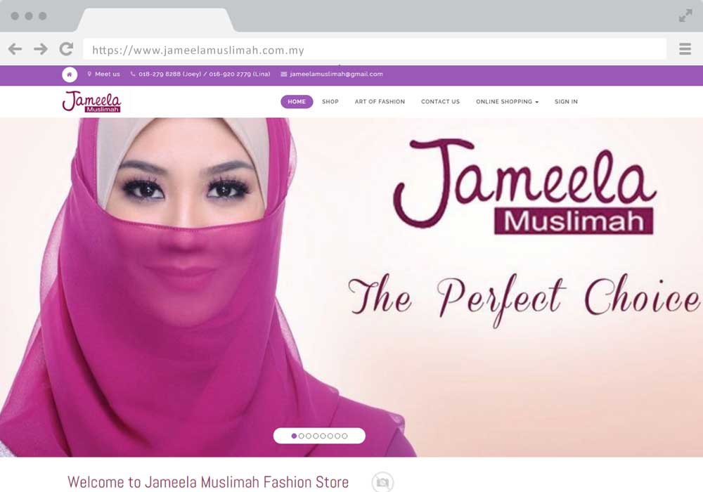 Jameela website project by EZU