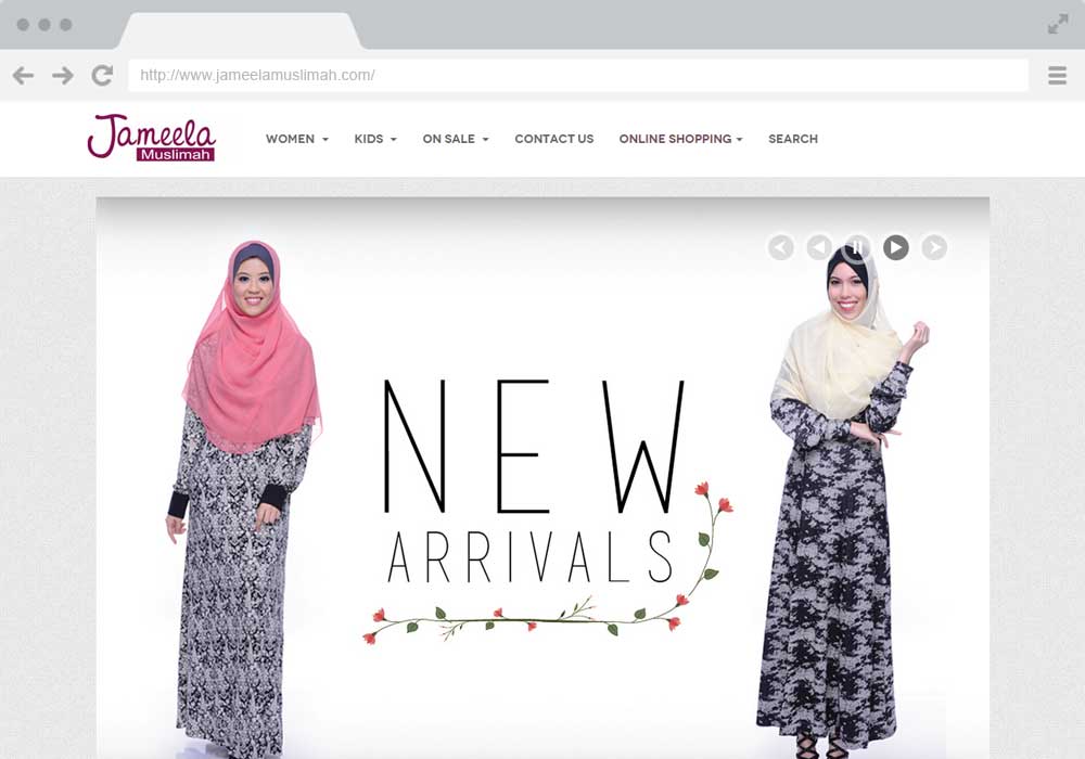Jameela Muslimah website project by EZU