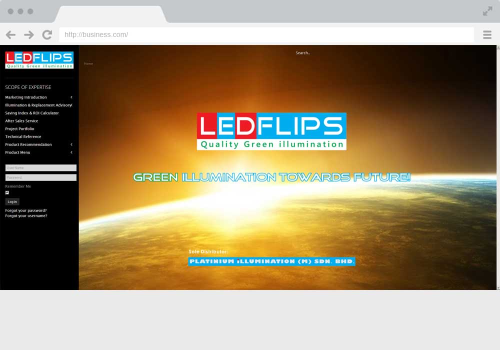 LED Flips website project by EZU