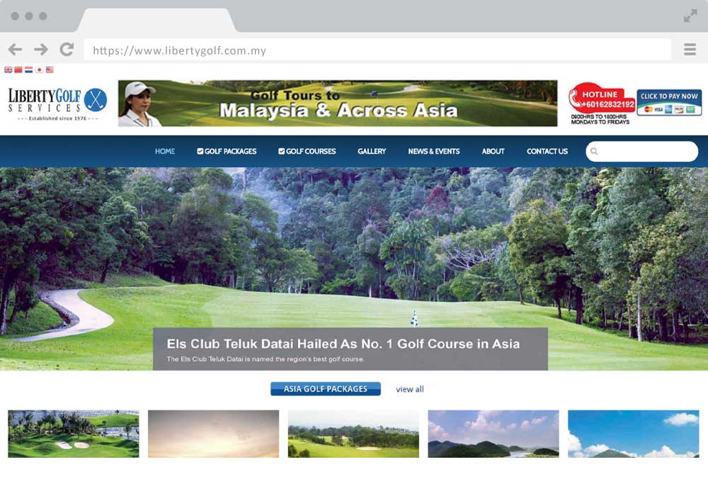 Liberty Golf website project by EZU