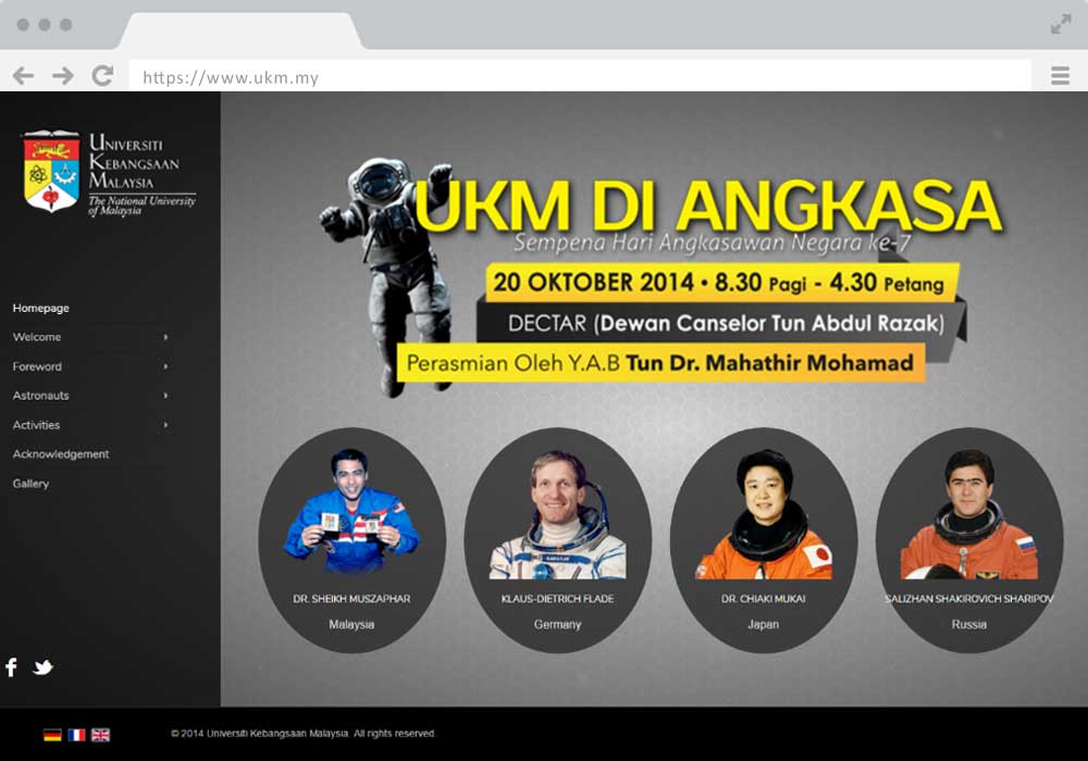 UKM website project by EZU
