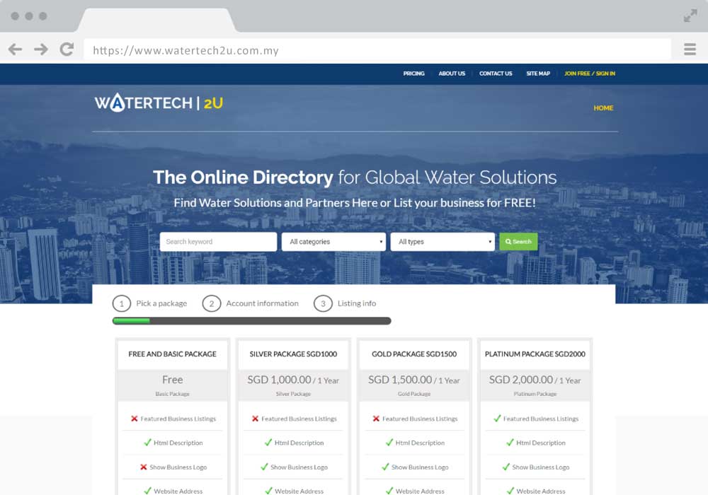 WaterTech website project by EZU